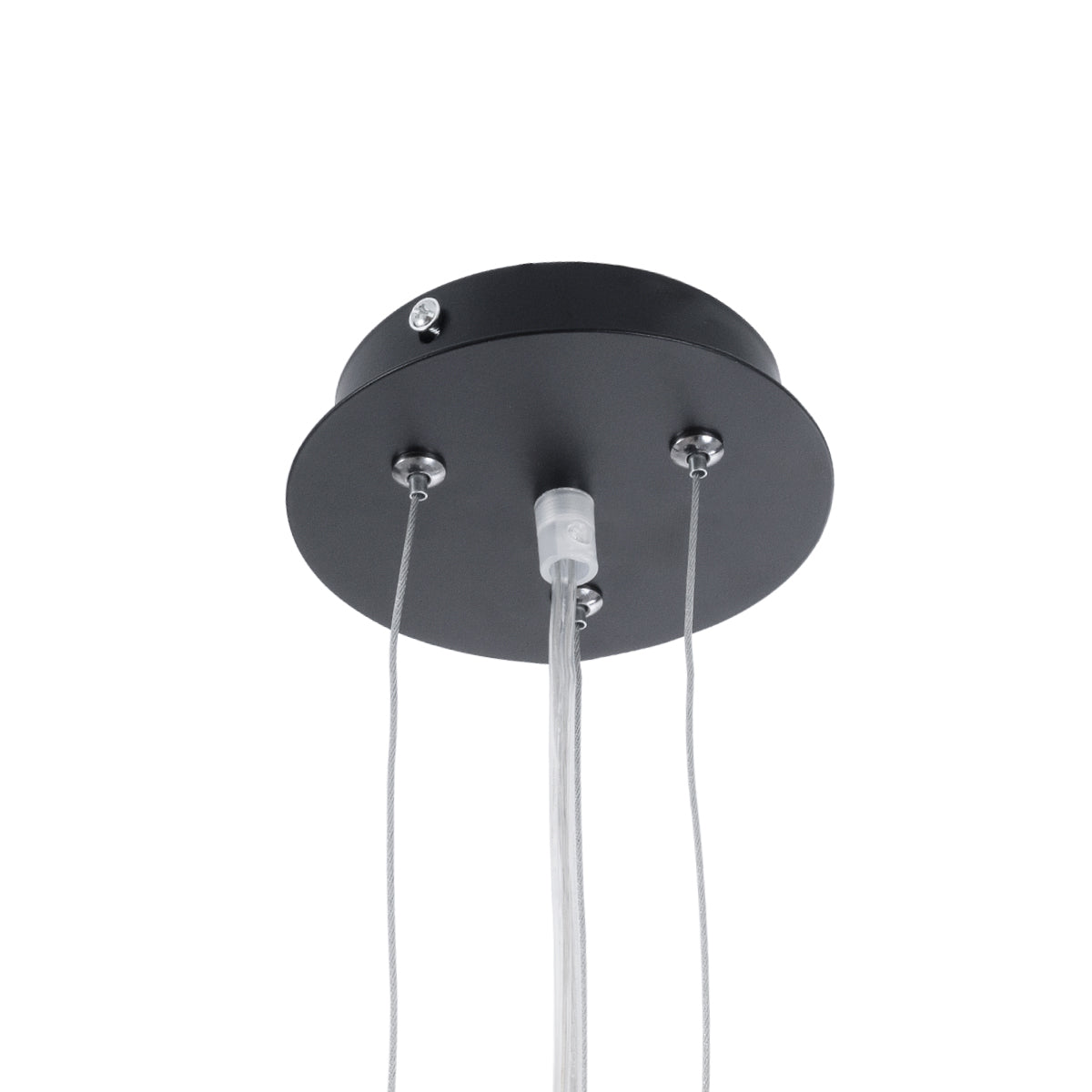 GloboStar® SERENIA 01270 Μοντέρνο Κρεμαστό Φωτιστικό Καμπάνα Μονόφωτο 1 x E27 IP20 Μαύρο Μέταλλο με Λευκό Γύψο - Μ60 x Π60 x Υ30cm - ledmania.gr
