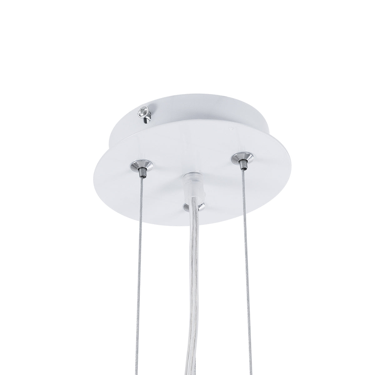 GLOBOSTAR® SERENIA 01271 Μοντέρνο Κρεμαστό Φωτιστικό Οροφής με Ντουί 1 x E27 AC 220-240V IP20 - Λευκό - Μ60 x Π60 x Υ30cm - ledmania.gr