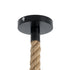 GLOBOSTAR® ROPE 01278 Boho Κρεμαστό Φωτιστικό Οροφής με Ντουί 1 x E27 AC 220-240V IP20 - Μπεζ - Μ10 x Π3.5 x Y100cm
