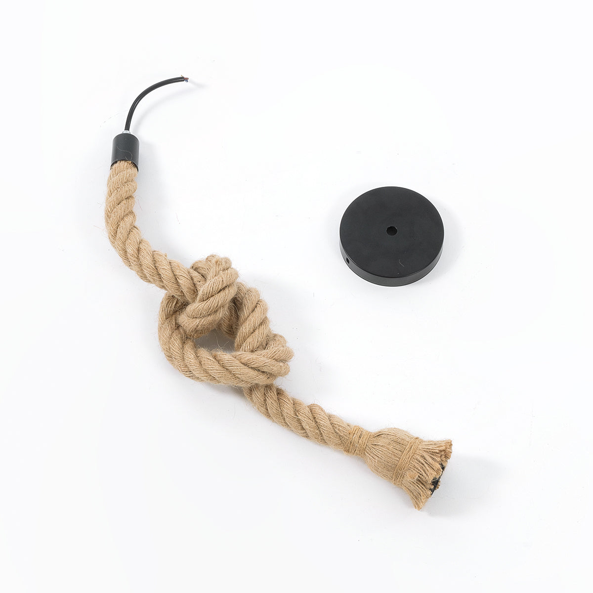 GLOBOSTAR® ROPE 01278 Boho Κρεμαστό Φωτιστικό Οροφής με Ντουί 1 x E27 AC 220-240V IP20 - Μπεζ - Μ10 x Π3.5 x Y100cm
