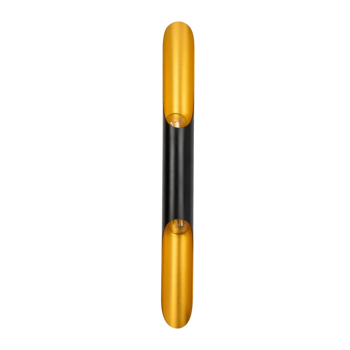 GLOBOSTAR® ESTERINA 01302 Μοντέρνο Φωτιστικό Τοίχου - Απλίκα με Ντουί 2 x E27 AC 220-240V IP20 - Μαύρο & Χρυσό - Μ5.5 x Π8 x Υ60cm - ledmania.gr