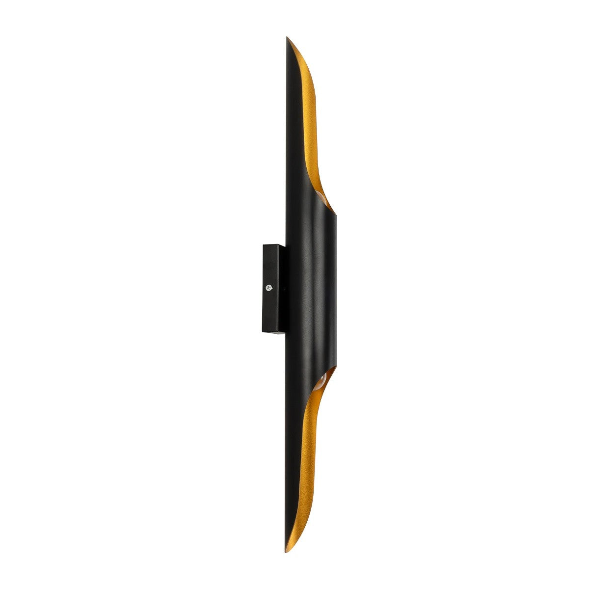GLOBOSTAR® ESTERINA 01302 Μοντέρνο Φωτιστικό Τοίχου - Απλίκα με Ντουί 2 x E27 AC 220-240V IP20 - Μαύρο & Χρυσό - Μ5.5 x Π8 x Υ60cm - ledmania.gr