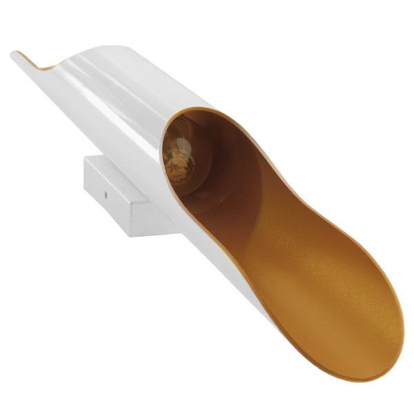 GLOBOSTAR® ESTERINA 01303 Μοντέρνο Φωτιστικό Τοίχου - Απλίκα με Ντουί 2 x E27 AC 220-240V IP20 - Λευκό & Χρυσό - Μ5.5 x Π8 x Υ60cm - ledmania.gr
