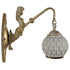GloboStar® MERMAID 01317 Vintage Industrial Φωτιστικό Τοίχου Απλίκα Μονόφωτο Mπρούτζινο Μεταλλικό με Λευκό Ματ Γυαλί Φ12 x Μ28 x Π12.5 x Υ27cm - ledmania.gr