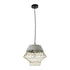 GloboStar® DURANT 01324 Μοντέρνο Κρεμαστό Φωτιστικό Πλέγμα Μονόφωτο 1 x E27 IP20 Γκρι Τσιμέντο με Μπεζ Μέταλλο - Μ35 x Π35 x Υ35cm - ledmania.gr