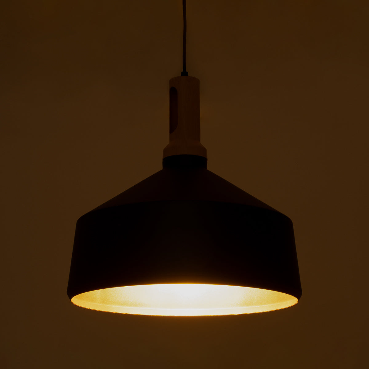 GLOBOSTAR® CALYPSO 01334 Μοντέρνο Κρεμαστό Φωτιστικό Οροφής με Ντουί 3 x E27 AC 220-240V IP20 - Μαύρο & Μπρούτζινο - Μ110 x Π110 x Υ35cm - Σετ 3 Τεμαχίων