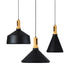 GLOBOSTAR® CALYPSO 01334 Μοντέρνο Κρεμαστό Φωτιστικό Οροφής με Ντουί 3 x E27 AC 220-240V IP20 - Μαύρο & Μπρούτζινο - Μ110 x Π110 x Υ35cm - Σετ 3 Τεμαχίων