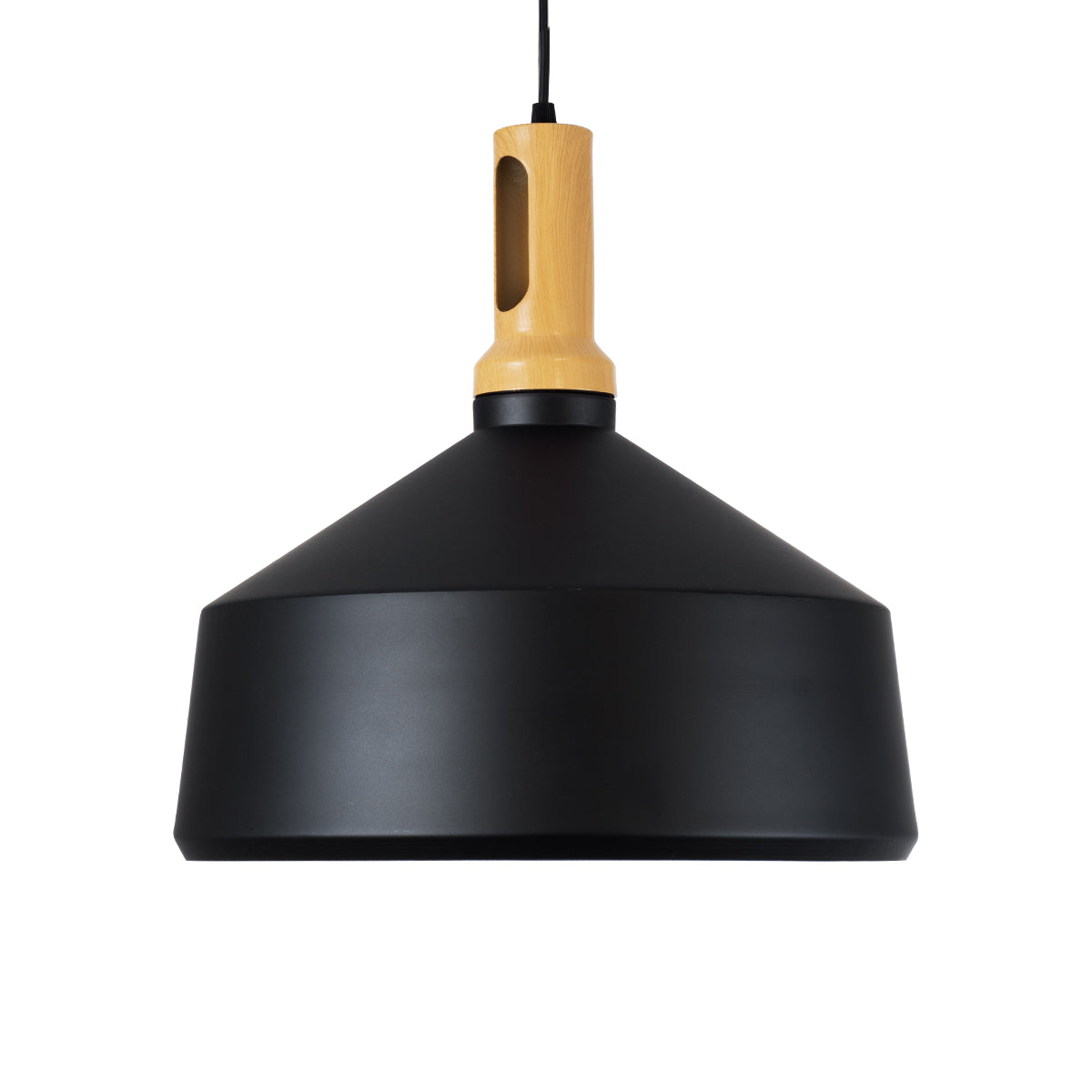 GLOBOSTAR® CALYPSO 01334-B Μοντέρνο Κρεμαστό Φωτιστικό Οροφής με Ντουί 1 x E27 AC 220-240V IP20 - Μαύρο & Μπρούτζινο - Μ36 x Π36 x Υ35cm