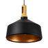 GLOBOSTAR® CALYPSO 01334-B Μοντέρνο Κρεμαστό Φωτιστικό Οροφής με Ντουί 1 x E27 AC 220-240V IP20 - Μαύρο & Μπρούτζινο - Μ36 x Π36 x Υ35cm