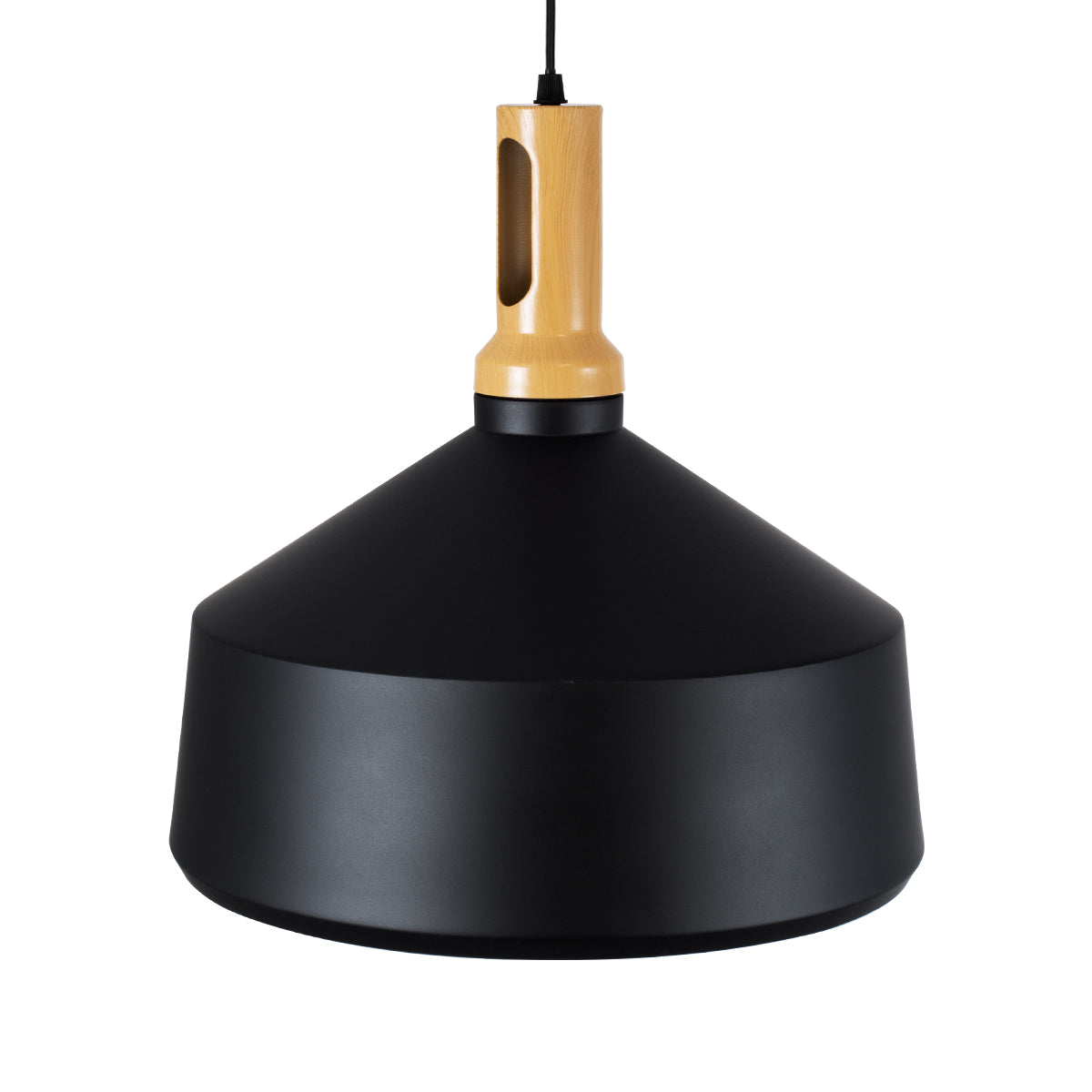 GLOBOSTAR® CALYPSO 01334-B Μοντέρνο Κρεμαστό Φωτιστικό Οροφής με Ντουί 1 x E27 AC 220-240V IP20 - Μαύρο & Μπρούτζινο - Μ36 x Π36 x Υ35cm