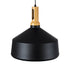 GLOBOSTAR® CALYPSO 01334-B Μοντέρνο Κρεμαστό Φωτιστικό Οροφής με Ντουί 1 x E27 AC 220-240V IP20 - Μαύρο & Μπρούτζινο - Μ36 x Π36 x Υ35cm