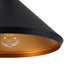 GLOBOSTAR® CALYPSO 01334 Μοντέρνο Κρεμαστό Φωτιστικό Οροφής με Ντουί 3 x E27 AC 220-240V IP20 - Μαύρο & Μπρούτζινο - Μ110 x Π110 x Υ35cm - Σετ 3 Τεμαχίων