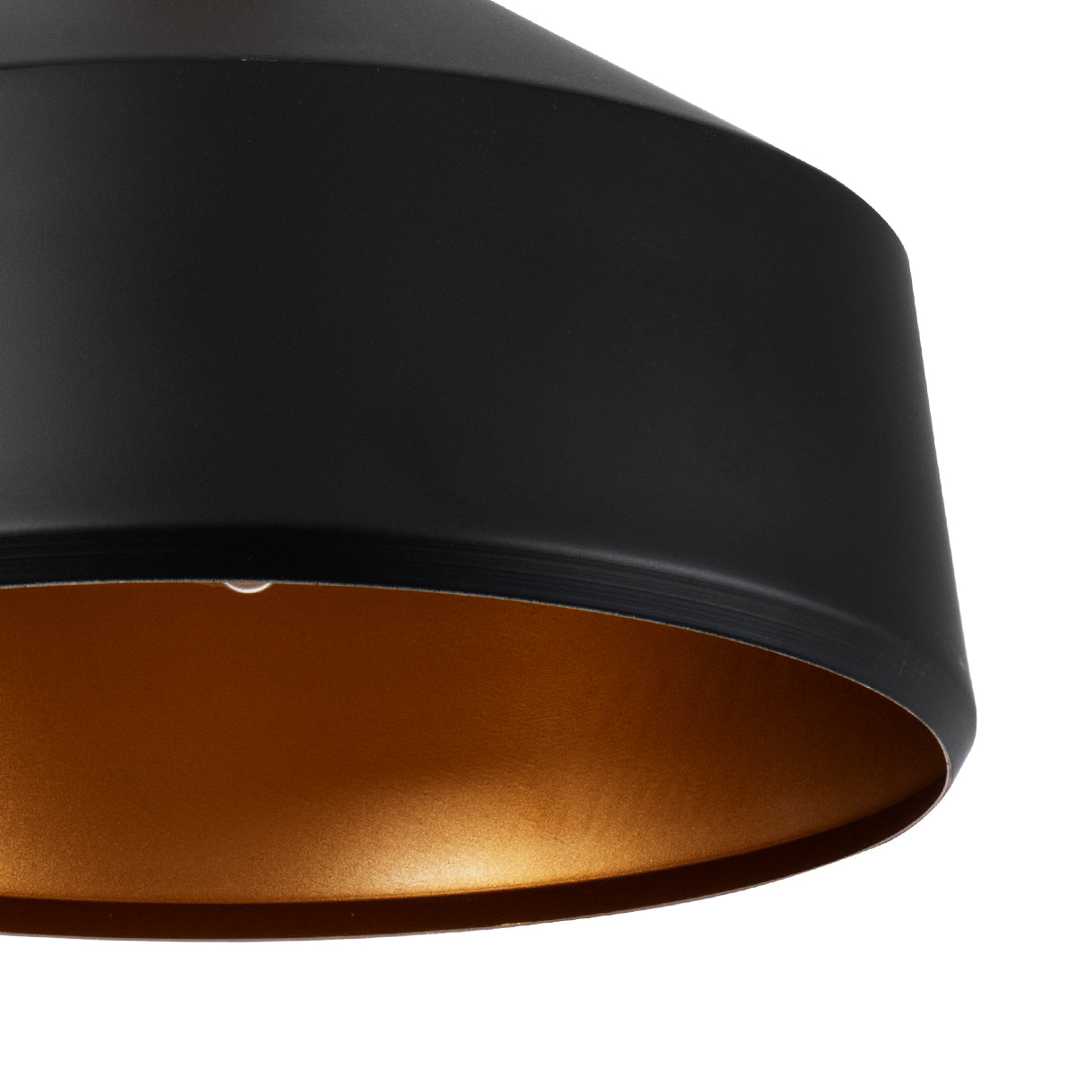 GLOBOSTAR® CALYPSO 01334-B Μοντέρνο Κρεμαστό Φωτιστικό Οροφής με Ντουί 1 x E27 AC 220-240V IP20 - Μαύρο & Μπρούτζινο - Μ36 x Π36 x Υ35cm