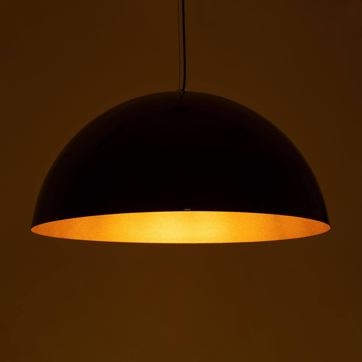 GLOBOSTAR® DIADEMA 01342 Μοντέρνο Κρεμαστό Φωτιστικό Οροφής με Ντουί 1 x E27 AC 220-240V IP20 - Μαύρο & Χρυσό - Μ60 x Π60 x Υ30cm