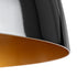 GLOBOSTAR® DIADEMA 01342 Μοντέρνο Κρεμαστό Φωτιστικό Οροφής με Ντουί 1 x E27 AC 220-240V IP20 - Μαύρο & Χρυσό - Μ60 x Π60 x Υ30cm