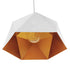 GLOBOSTAR® HEXAGON 01378 Μοντέρνο Κρεμαστό Φωτιστικό Οροφής με Ντουί 1 x E27 AC 220-240V IP20 - Λευκό & Χρυσό - Μ46 x Π46 x Y25cm
