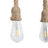 GloboStar® FERULE 01380 Vintage Industrial Κρεμαστό Φωτιστικό Οροφής Πολύφωτο 10 x E27 Μπρούτζινο Μεταλλικό με Μπεζ Σχοινί Μ150 x Π4 x Y62.5cm - ledmania.gr
