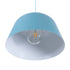 GLOBOSTAR® UPVALE 01286 Μοντέρνο Κρεμαστό Φωτιστικό Οροφής με Ντουί 1 x E27 AC 220-240V IP20 - Γαλάζιο & Λευκό - Μ40 x Π40 x Υ24cm