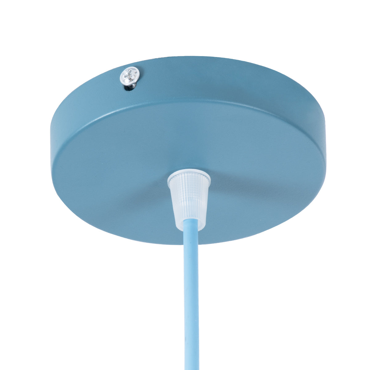 GLOBOSTAR® UPVALE 01286 Μοντέρνο Κρεμαστό Φωτιστικό Οροφής με Ντουί 1 x E27 AC 220-240V IP20 - Γαλάζιο & Λευκό - Μ40 x Π40 x Υ24cm