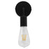 GLOBOSTAR® DON 01396 Vintage Φωτιστικό Τοίχου - Απλίκα με Ντουί 1 x E27 AC 220-240V IP20 - Μαύρο - Μ10 x Π7 x Υ16cm - ledmania.gr