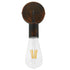 GloboStar® DON 01398 Vintage Επιτοίχιο Φωτιστικό Απλίκα Μονόφωτο 1 x E27 IP20 Χάλκινο Μέταλλο - Μ10 x Π7 x Υ16cm - ledmania.gr