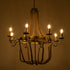 GLOBOSTAR® VICTORIAN 01405 Vintage Κρεμαστό Φωτιστικό Οροφής με Ντουί 8 x E14 AC 220-240V IP20 - Μπρούτζινο Εφέ Σκουριάς & Μπεζ - Μ87 x Π87 x Υ80cm - ledmania.gr