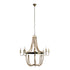 GLOBOSTAR® VICTORIAN 01405 Vintage Κρεμαστό Φωτιστικό Οροφής με Ντουί 8 x E14 AC 220-240V IP20 - Μπρούτζινο Εφέ Σκουριάς & Μπεζ - Μ87 x Π87 x Υ80cm - ledmania.gr