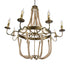 GLOBOSTAR® VICTORIAN 01405 Vintage Κρεμαστό Φωτιστικό Οροφής με Ντουί 8 x E14 AC 220-240V IP20 - Μπρούτζινο Εφέ Σκουριάς & Μπεζ - Μ87 x Π87 x Υ80cm - ledmania.gr