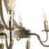 GLOBOSTAR® VICTORIAN 01405 Vintage Κρεμαστό Φωτιστικό Οροφής με Ντουί 8 x E14 AC 220-240V IP20 - Μπρούτζινο Εφέ Σκουριάς & Μπεζ - Μ87 x Π87 x Υ80cm - ledmania.gr