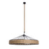 GLOBOSTAR® SAHARA 01416 Boho Κρεμαστό Φωτιστικό Οροφής με Ντουί 1 x E27 AC 220-240V IP20 - Μπεζ & Μαύρο - Μ80 x Π80 x Y25cm - ledmania.gr
