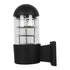 GloboStar® NEWI 01419 Μοντέρνο Επιτοίχιο Φωτιστικό Απλίκα Μονόφωτο 1 x E27 IP20 Μαύρο & Ασημί Μέταλλο με Διάφανο Γυαλί - Μ11 x Π17 x Υ23cm - ledmania.gr