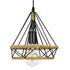 GloboStar® FLUTED 01421 Vintage Κρεμαστό Φωτιστικό Πλέγμα Μονόφωτο 1 x E27 IP20 Μαύρο Μέταλλο με Μπεζ Σχοινί Μ25 x Π25 x Y24cm - ledmania.gr