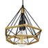 GloboStar® FLUTED 01421 Vintage Κρεμαστό Φωτιστικό Πλέγμα Μονόφωτο 1 x E27 IP20 Μαύρο Μέταλλο με Μπεζ Σχοινί Μ25 x Π25 x Y24cm - ledmania.gr