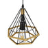 GloboStar® FLUTED 01421 Vintage Κρεμαστό Φωτιστικό Πλέγμα Μονόφωτο 1 x E27 IP20 Μαύρο Μέταλλο με Μπεζ Σχοινί Μ25 x Π25 x Y24cm - ledmania.gr