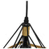 GloboStar® FLUTED 01421 Vintage Κρεμαστό Φωτιστικό Πλέγμα Μονόφωτο 1 x E27 IP20 Μαύρο Μέταλλο με Μπεζ Σχοινί Μ25 x Π25 x Y24cm - ledmania.gr