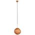 GLOBOSTAR® DIXAR 01461 Μοντέρνο Κρεμαστό Φωτιστικό Οροφής με Ντουί 1 x E27 AC 220-240V IP20 - Χάλκινο - Μ28 x Π28 x Υ40cm