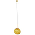 GloboStar® DIXAR 01462 Μοντέρνο Κρεμαστό Φωτιστικό Μπάλα Μονόφωτο 1 x E27 IP20 Χρυσό Γυαλί - Μ28 x Π28 x Υ40cm - ledmania.gr