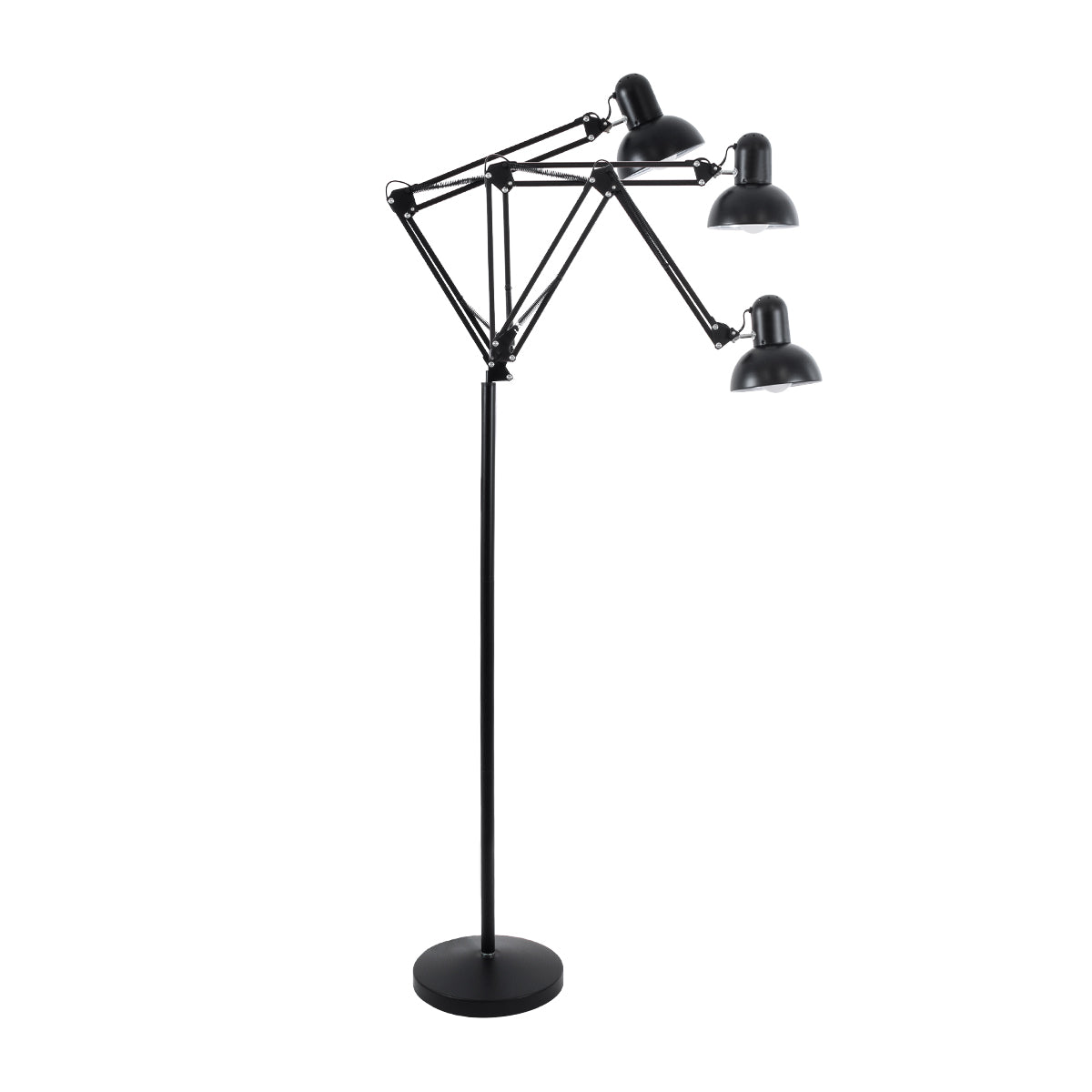 GLOBOSTAR® AUDREY 01468 Vintage Επιδαπέδιο Φωτιστικό με Ντουί 1 x E27 AC 220-240V IP20 - Μαύρο - Μ15 x Π15 x Υ190cm - ledmania.gr