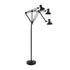 GLOBOSTAR® AUDREY 01468 Vintage Επιδαπέδιο Φωτιστικό με Ντουί 1 x E27 AC 220-240V IP20 - Μαύρο - Μ15 x Π15 x Υ190cm - ledmania.gr