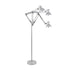 GLOBOSTAR® AUDREY 01469 Vintage Επιδαπέδιο Φωτιστικό με Ντουί 1 x E27 AC 220-240V IP20 - Ασημί - Μ15 x Π15 x Υ190cm - ledmania.gr
