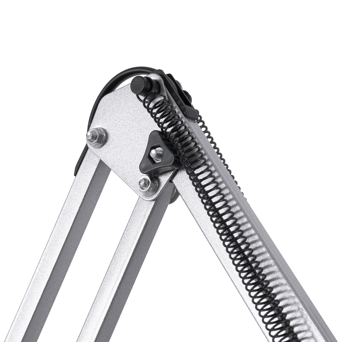 GLOBOSTAR® AUDREY 01469 Vintage Επιδαπέδιο Φωτιστικό με Ντουί 1 x E27 AC 220-240V IP20 - Ασημί - Μ15 x Π15 x Υ190cm - ledmania.gr