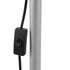 GLOBOSTAR® AUDREY 01469 Vintage Επιδαπέδιο Φωτιστικό με Ντουί 1 x E27 AC 220-240V IP20 - Ασημί - Μ15 x Π15 x Υ190cm - ledmania.gr