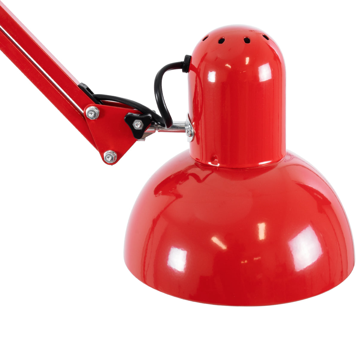 GLOBOSTAR® AUDREY 01470 Vintage Επιδαπέδιο Φωτιστικό με Ντουί 1 x E27 AC 220-240V IP20 - Κόκκινο - Μ15 x Π15 x Υ190cm