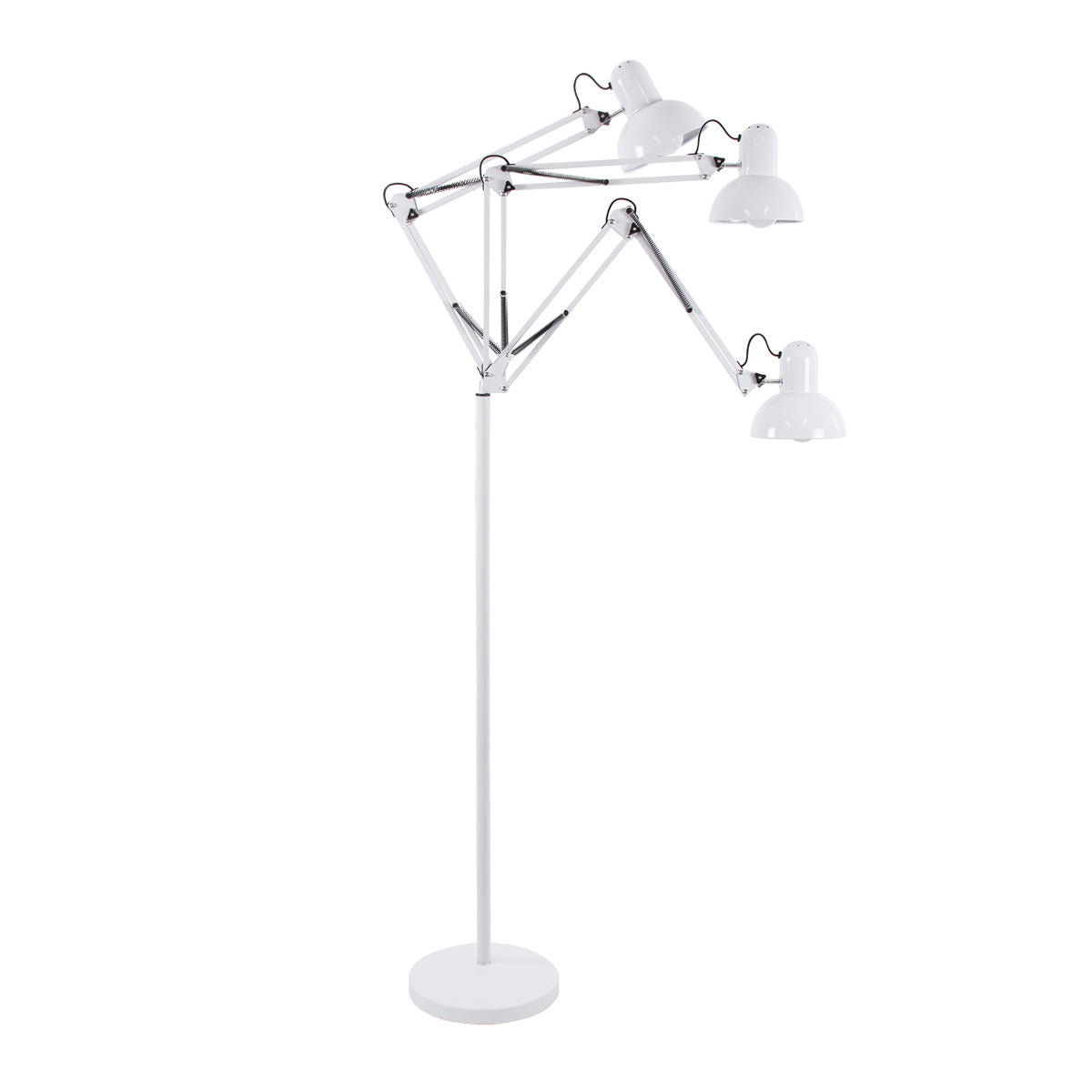 GLOBOSTAR® AUDREY 01471 Vintage Επιδαπέδιο Φωτιστικό με Ντουί 1 x E27 AC 220-240V IP20 - Λευκό - Μ15 x Π15 x Υ190cm - ledmania.gr