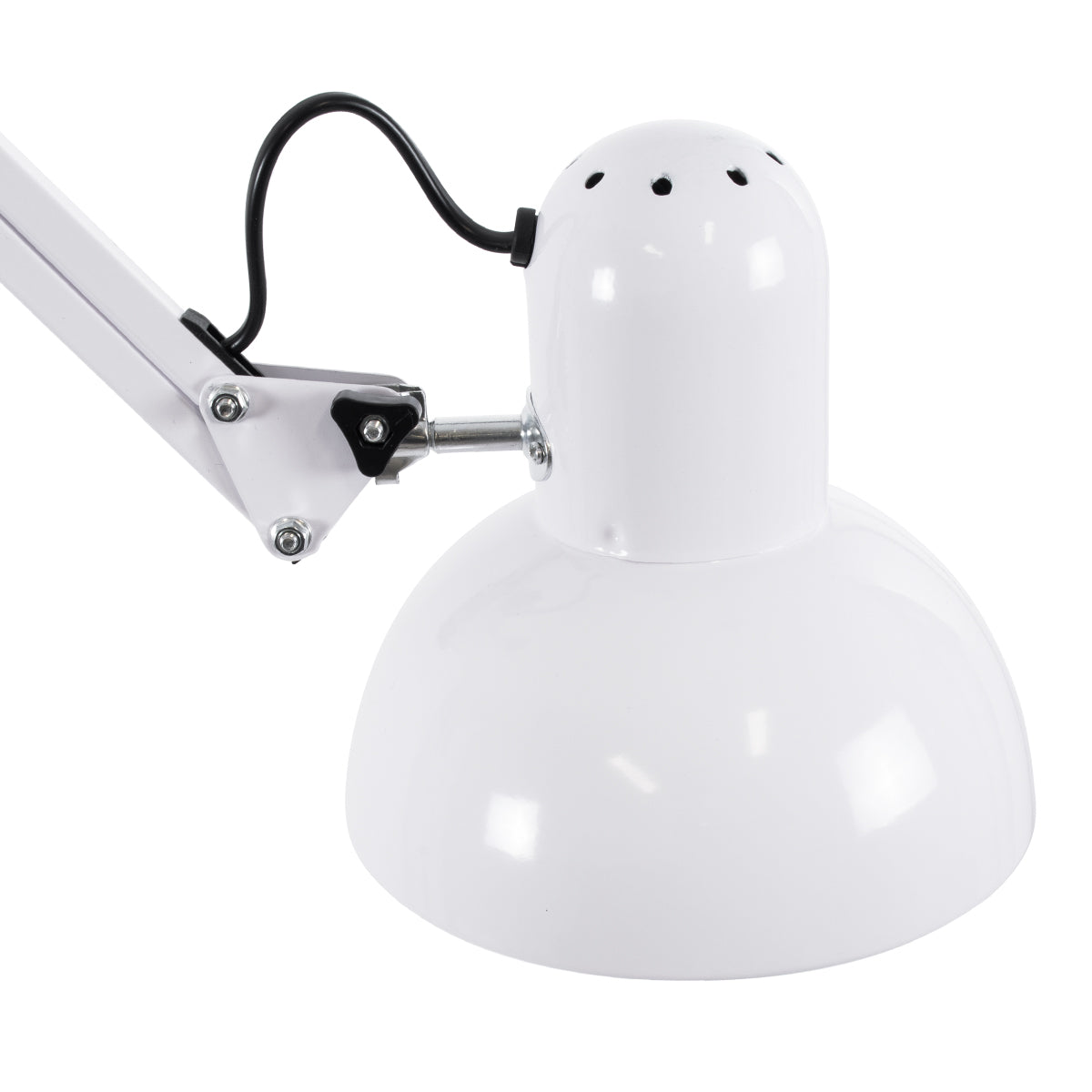 GLOBOSTAR® AUDREY 01471 Vintage Επιδαπέδιο Φωτιστικό με Ντουί 1 x E27 AC 220-240V IP20 - Λευκό - Μ15 x Π15 x Υ190cm - ledmania.gr