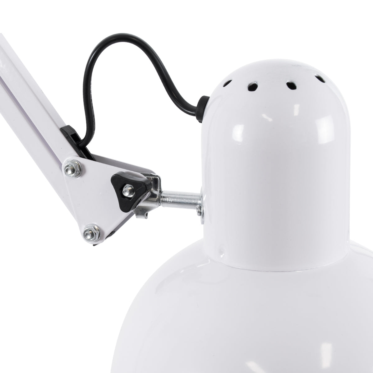 GLOBOSTAR® AUDREY 01471 Vintage Επιδαπέδιο Φωτιστικό με Ντουί 1 x E27 AC 220-240V IP20 - Λευκό - Μ15 x Π15 x Υ190cm - ledmania.gr