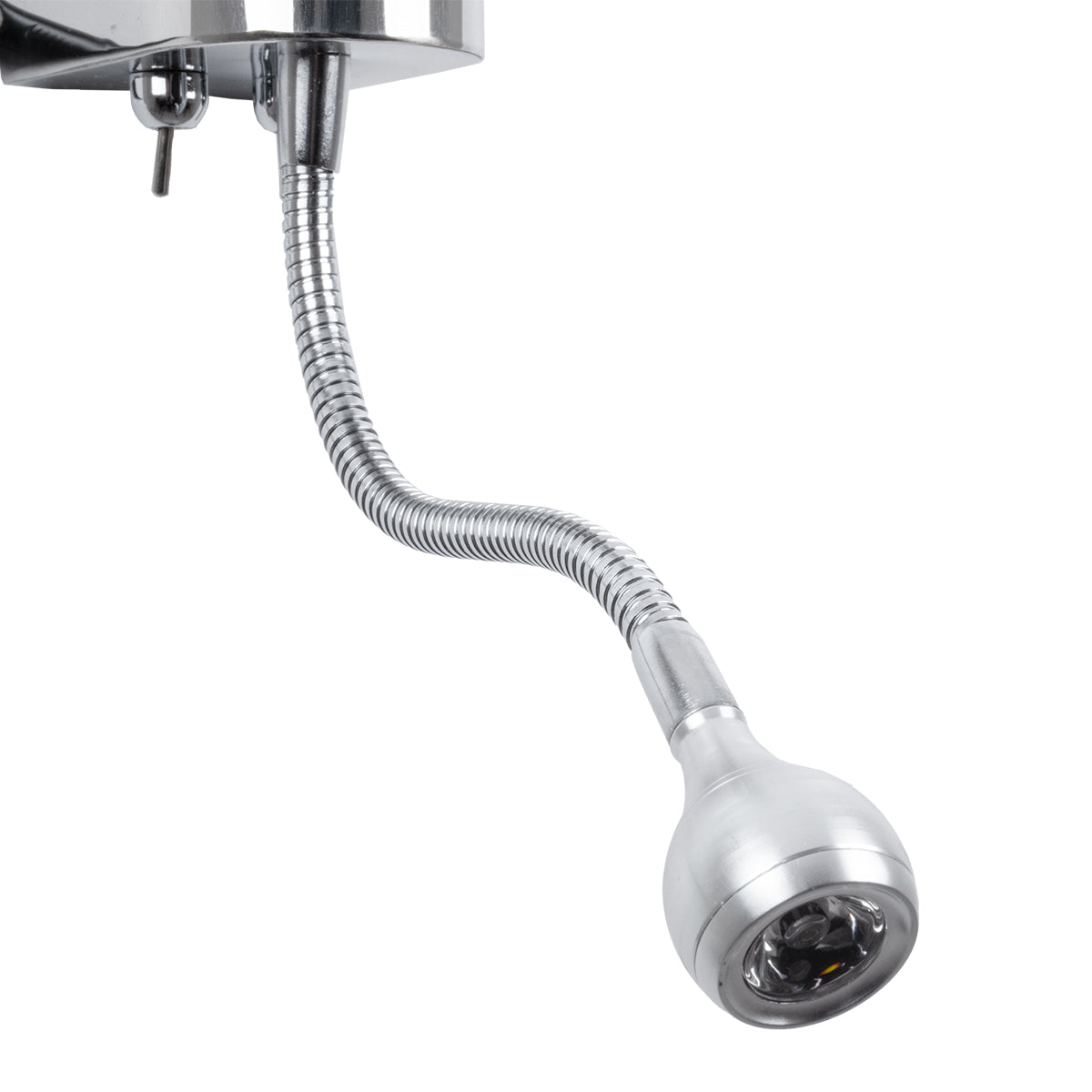 GloboStar® ELEGANT 01493 Μοντέρνο Επιτοίχιο Φωτιστικό Απλίκα με LED Βραχίονα Δίφωτο 1 x E27 IP20 Λευκό Ύφασμα με Ασημί Μέταλλο - Μ26.5 x Π15 x Υ43cm - ledmania.gr