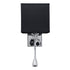 GloboStar® ELEGANT 01494 Μοντέρνο Φωτιστικό Τοίχου Απλίκα Μεταλλικό Χρώμιο Νίκελ με Μαύρο Ύφασμα Δίφωτο 1xE27 - Ρυθμίζόμενο Σώμα Σπιράλ με CREE LED 3W Θερμό Λευκό 2700K - Διακόπτες On / Off Μ17 x Π21 x Υ43cm - ledmania.gr