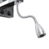 GloboStar® ELEGANT 01494 Μοντέρνο Φωτιστικό Τοίχου Απλίκα Μεταλλικό Χρώμιο Νίκελ με Μαύρο Ύφασμα Δίφωτο 1xE27 - Ρυθμίζόμενο Σώμα Σπιράλ με CREE LED 3W Θερμό Λευκό 2700K - Διακόπτες On / Off Μ17 x Π21 x Υ43cm - ledmania.gr
