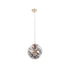 GLOBOSTAR® HARPER 01511 Μοντέρνο Κρεμαστό Φωτιστικό Οροφής με Ντουί 1 x E27 AC 220-240V IP20 - Διάφανο & Χάλκινο - Μ25 x Π25 x Υ30cm